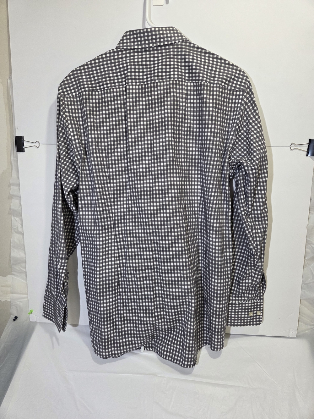 Hugo Boss Navy and White Gingham Button-Down Shirt - Picture 11 of 11